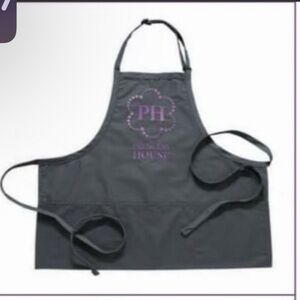 Princess House Charcoal Apron with Lavender Logo